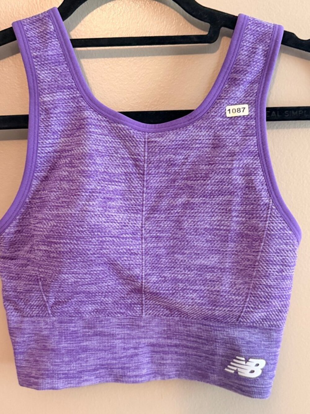 New Balance Purple Heathered Seamless Sports Bra Size S/P